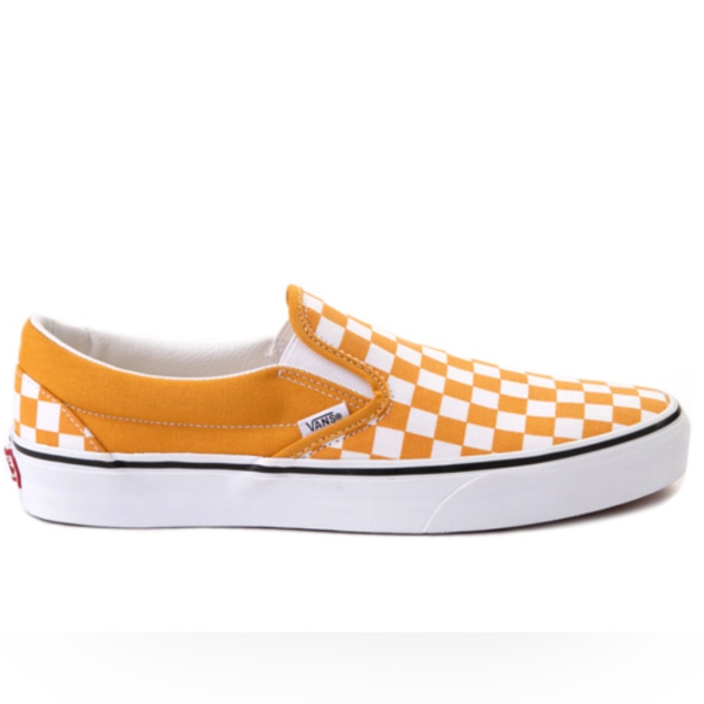 Yellow checkered vans women’s size 9, men’s size 7.5
